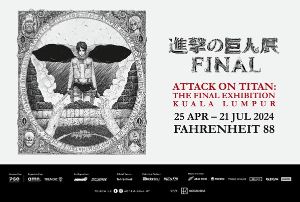 Attack on Titan: Final Exhibition baru saja dibuka pada tanggal 25 April di Kuala Lumpur, Malaysia.